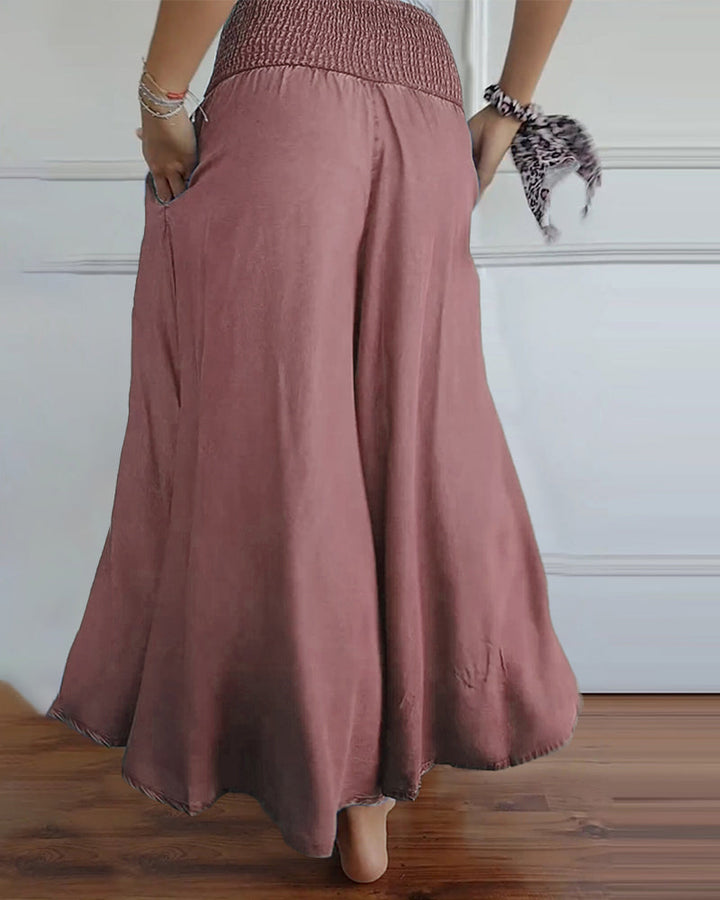 Pantalones cómodos de pierna ancha