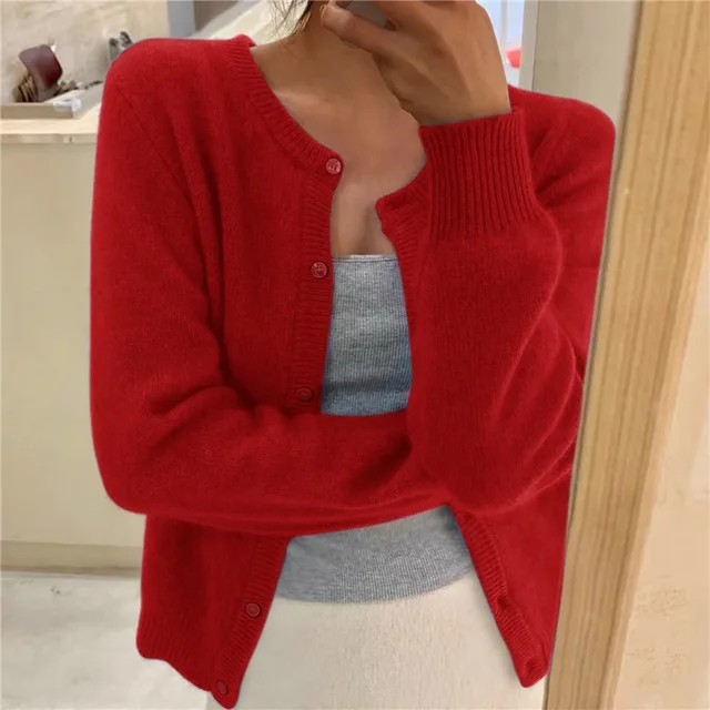 Women’s Winter Casual Long Sleeve Button Cardigan