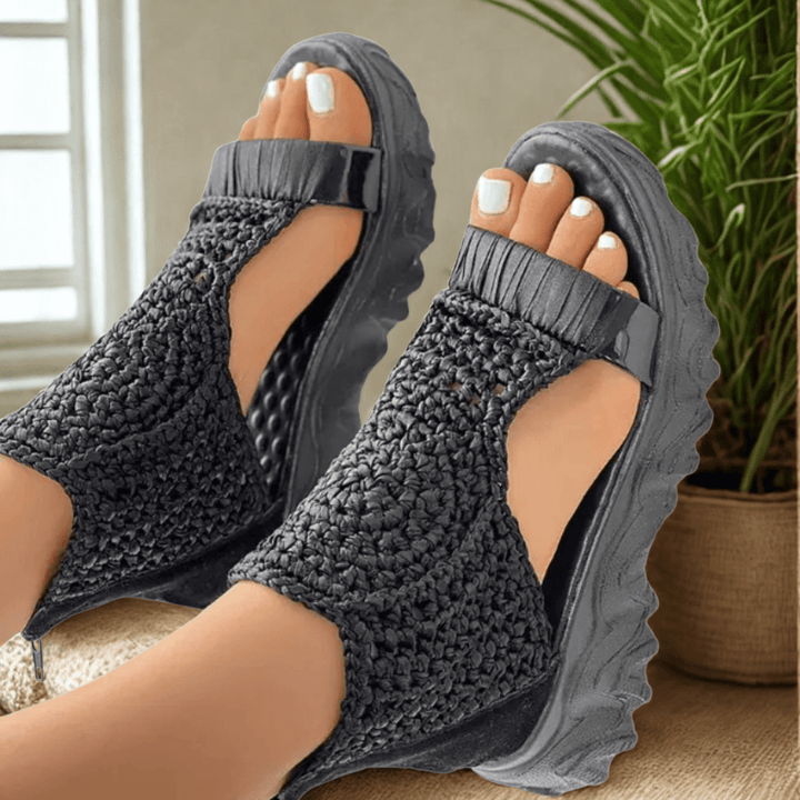 Sandalias de cuña trenzadas Sorra