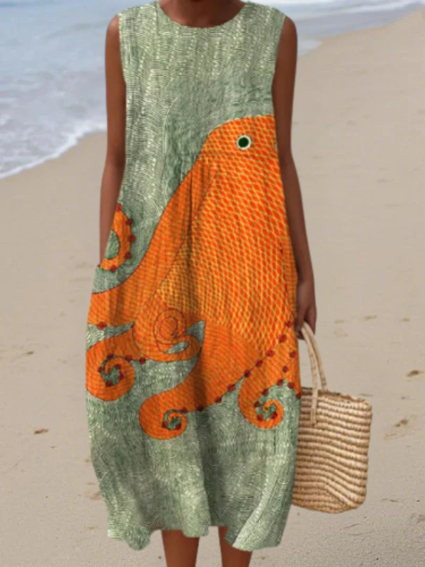 Oceanic Midi Dress