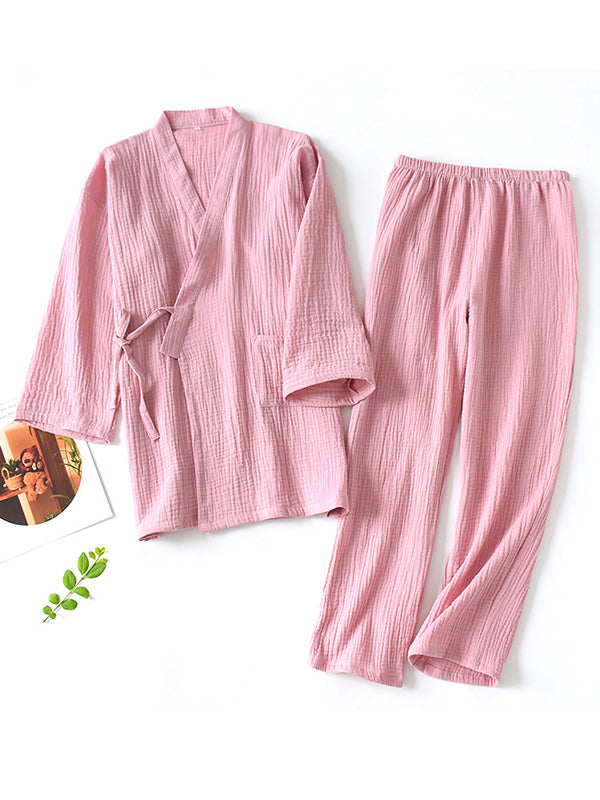 Women’s Wrap Style Two-Piece Pajama Set