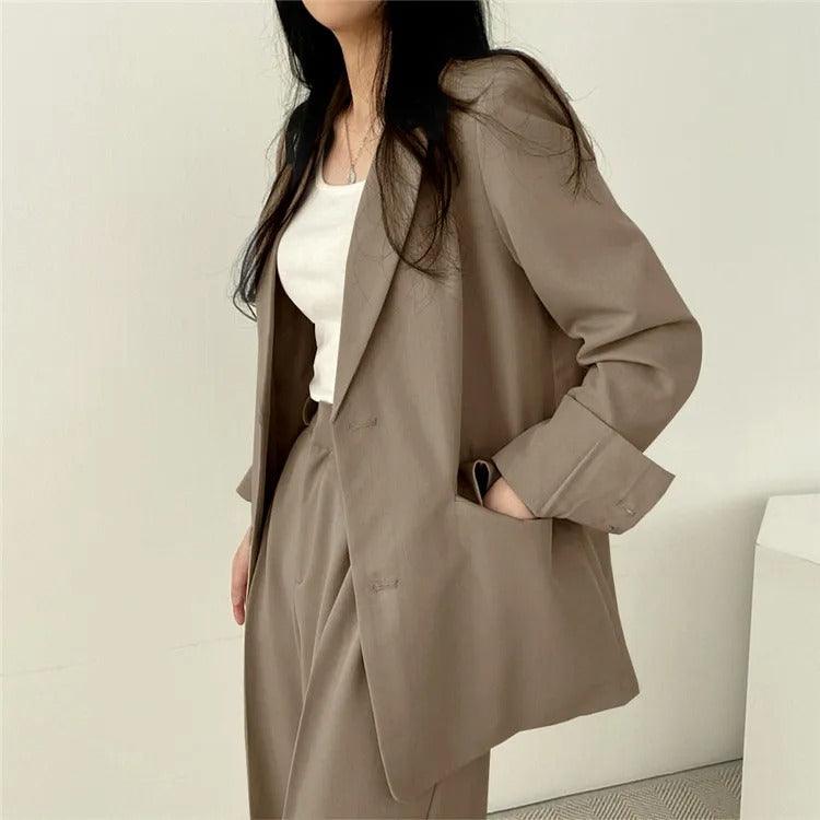 Tailored Long Blazer Pants Set