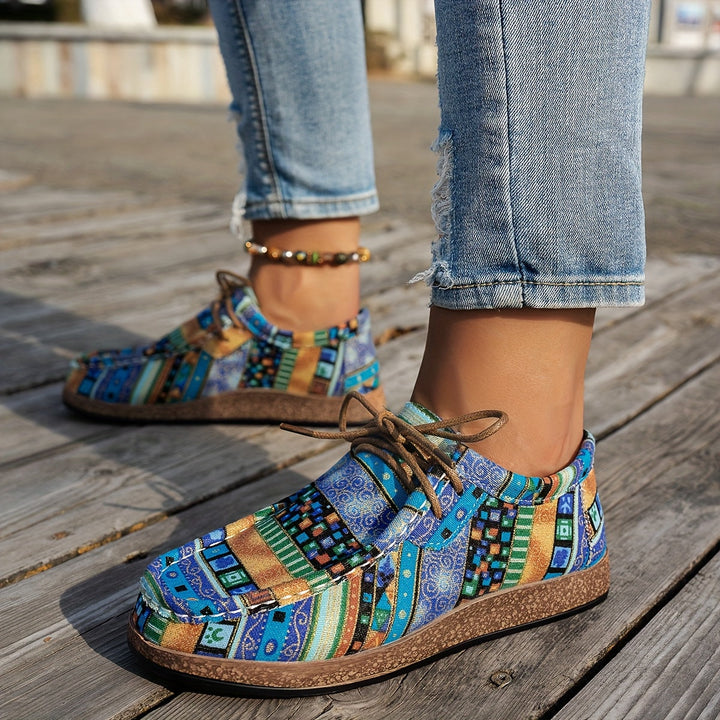 Zapatos retro coloridos para mujer