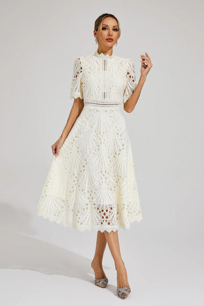 Women’s Chic Lace Midi Dress