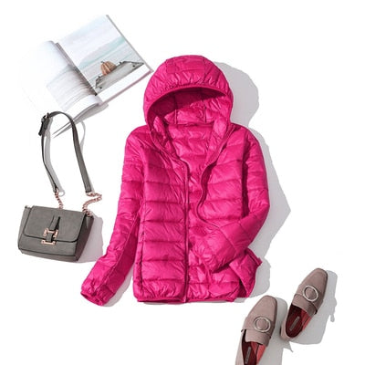 Women’s Short Zipper Front Winter Jacket