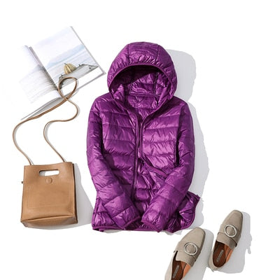 Women’s Short Zipper Front Winter Jacket
