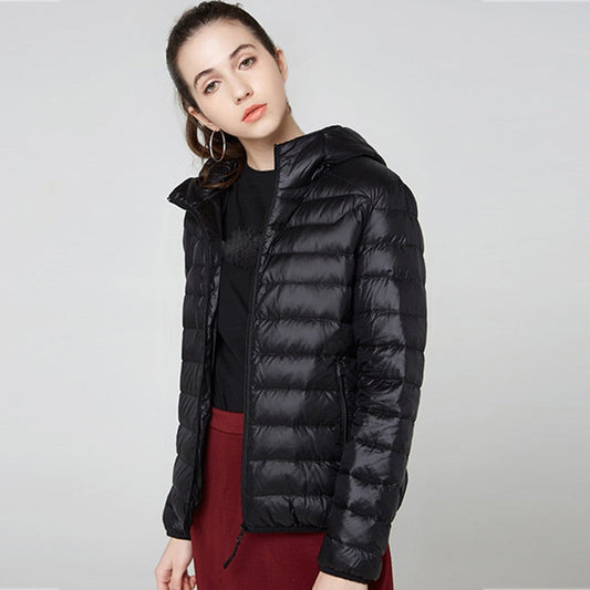 Women’s Short Zipper Front Winter Jacket