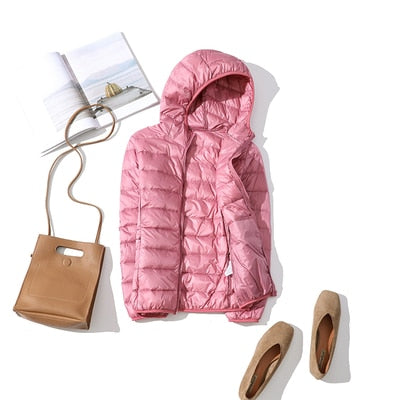 Women’s Short Zipper Front Winter Jacket