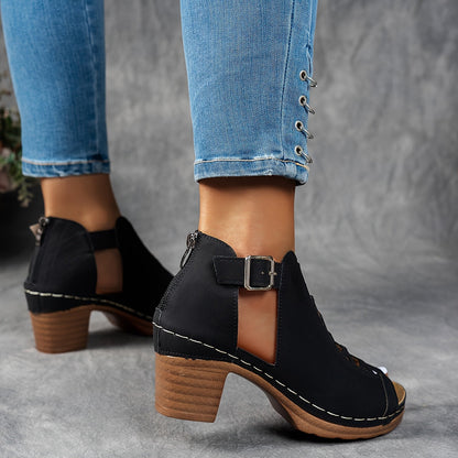 Selin | Sandalias tejidas con tacón
