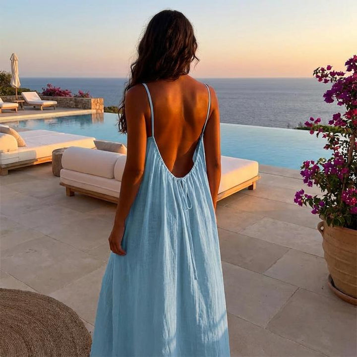 Women's Solid Color Cami Lounge Dress