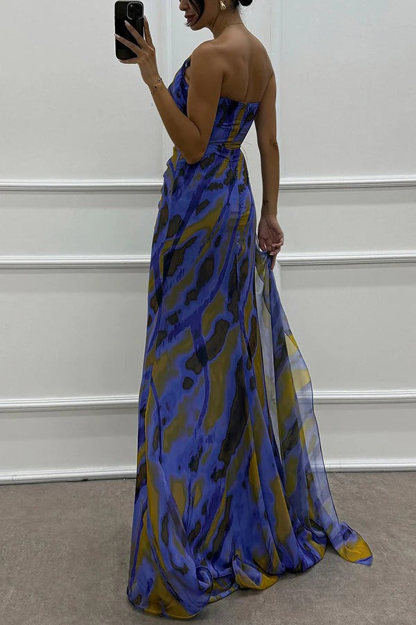 Women’s One Shoulder Slit Maxi Dress