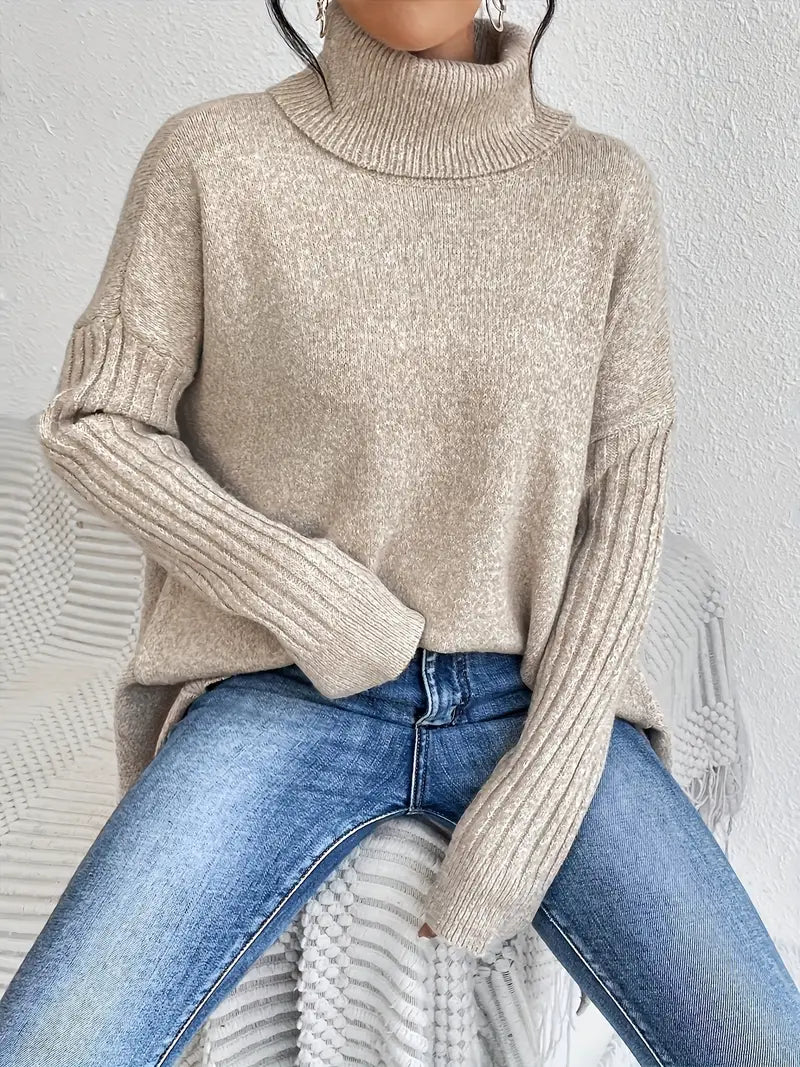 Elegant High-Collar Knit