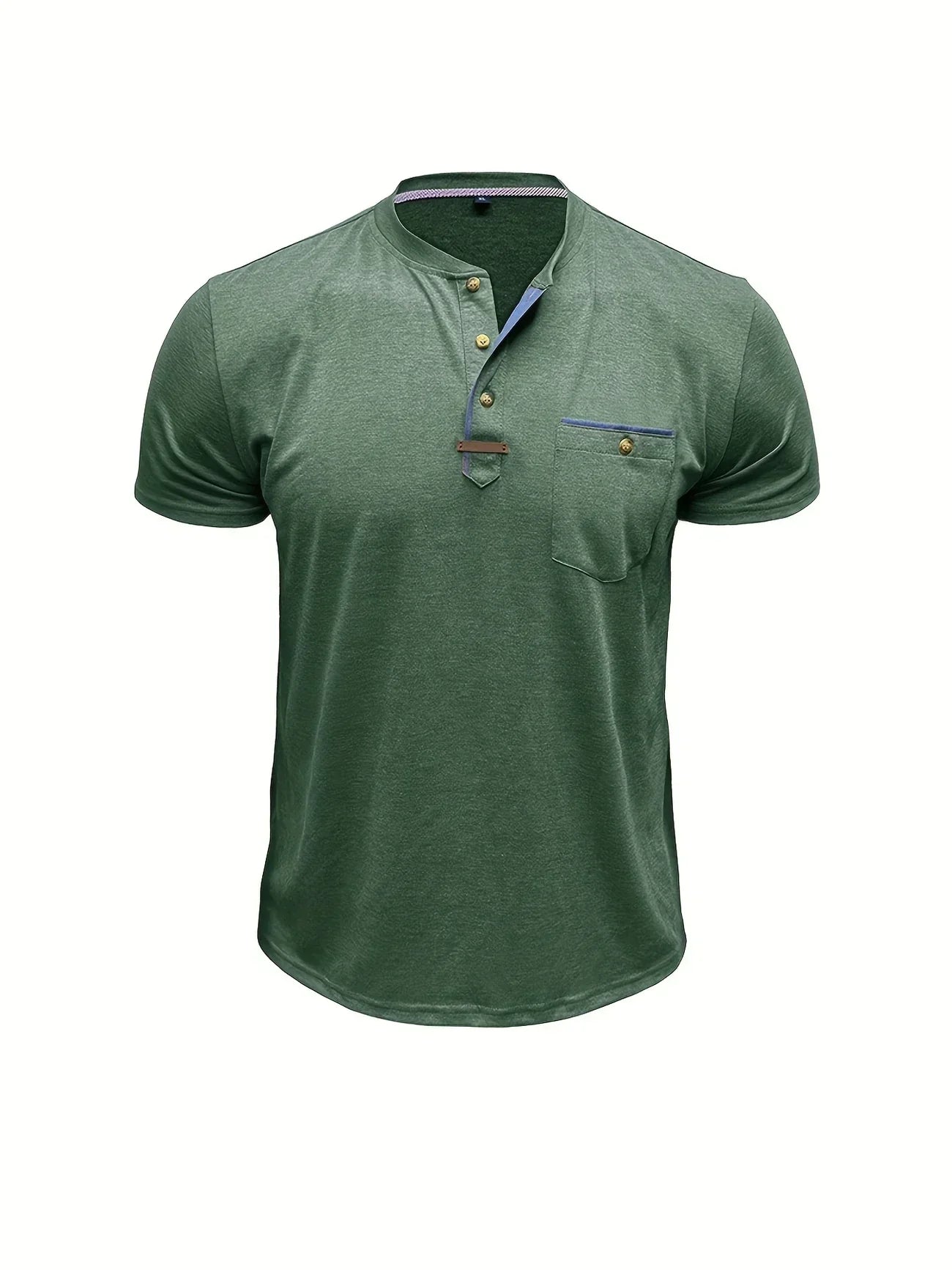 Classic Round Neck Pocket Shirt