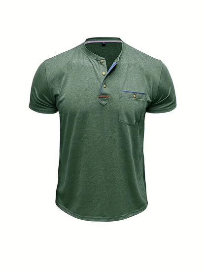 Classic Round Neck Pocket Shirt