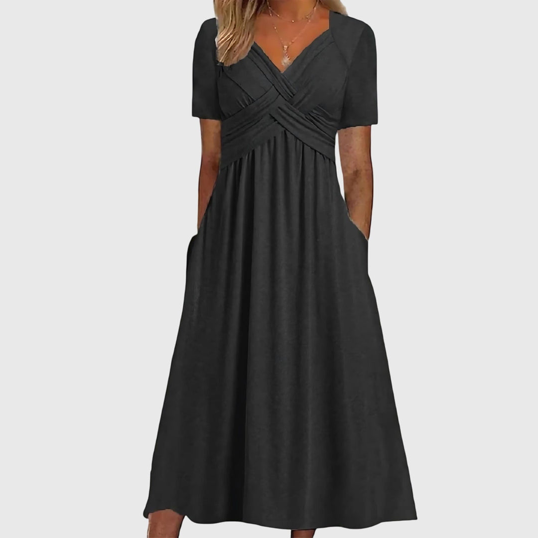 Vestido midi con control de abdomen