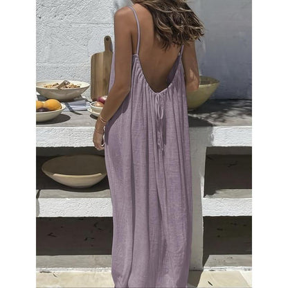 Women's Solid Color Cami Lounge Dress