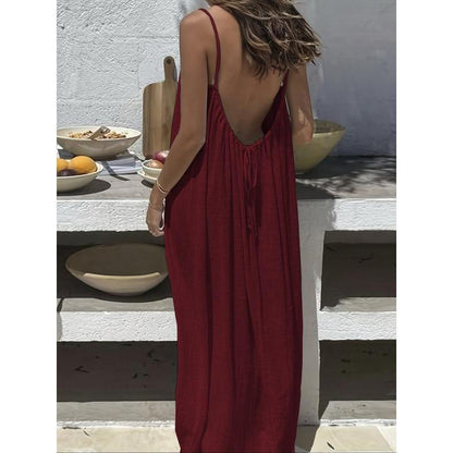 Women's Solid Color Cami Lounge Dress