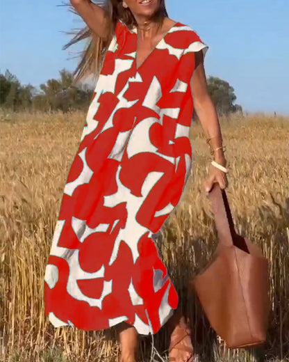 Relaxed Abstract Dress
