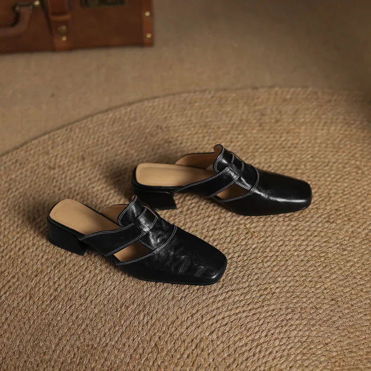 Genuine Leather Mules