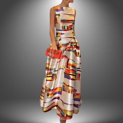 Women’s Stylish Colorblock Maxi Dress