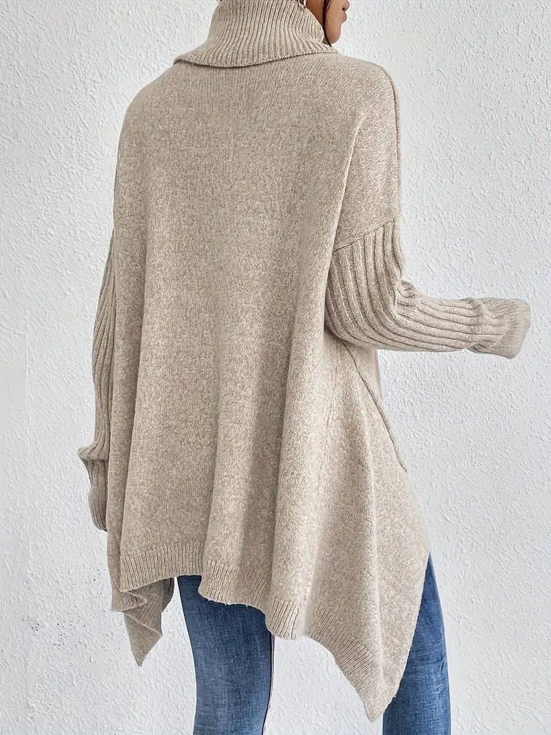 Jersey de punto elegante con cuello alto