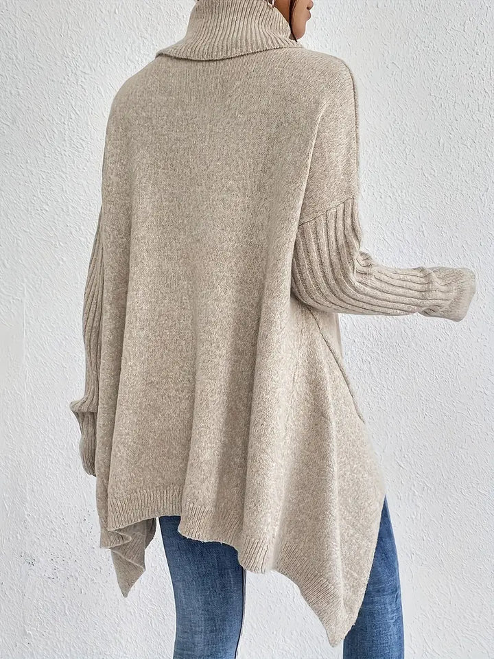 Jersey de punto elegante con cuello alto