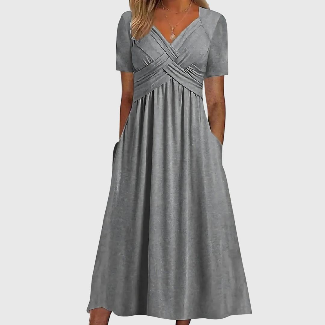 Vestido midi con control de abdomen