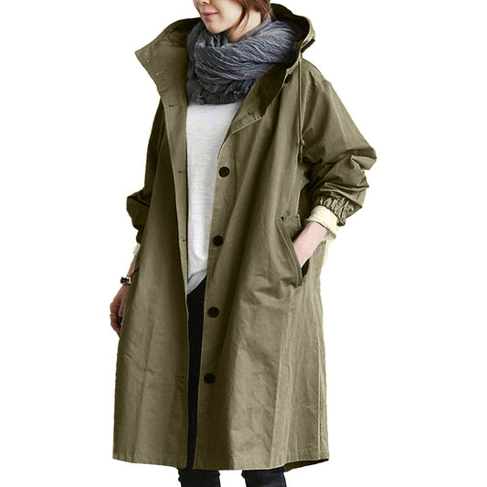 Women’s Casual Long Hooded Coat