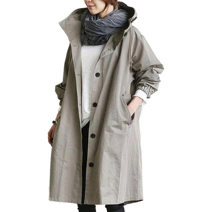 Women’s Casual Long Hooded Coat