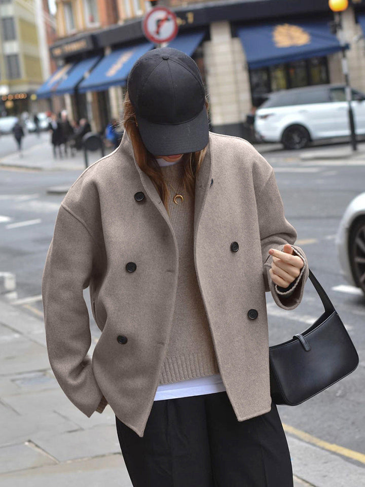 Classic Chic Double-Breasted Coat for Women