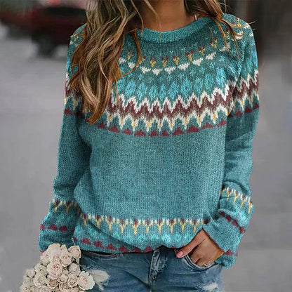 Colorful Nordic Pattern Sweater