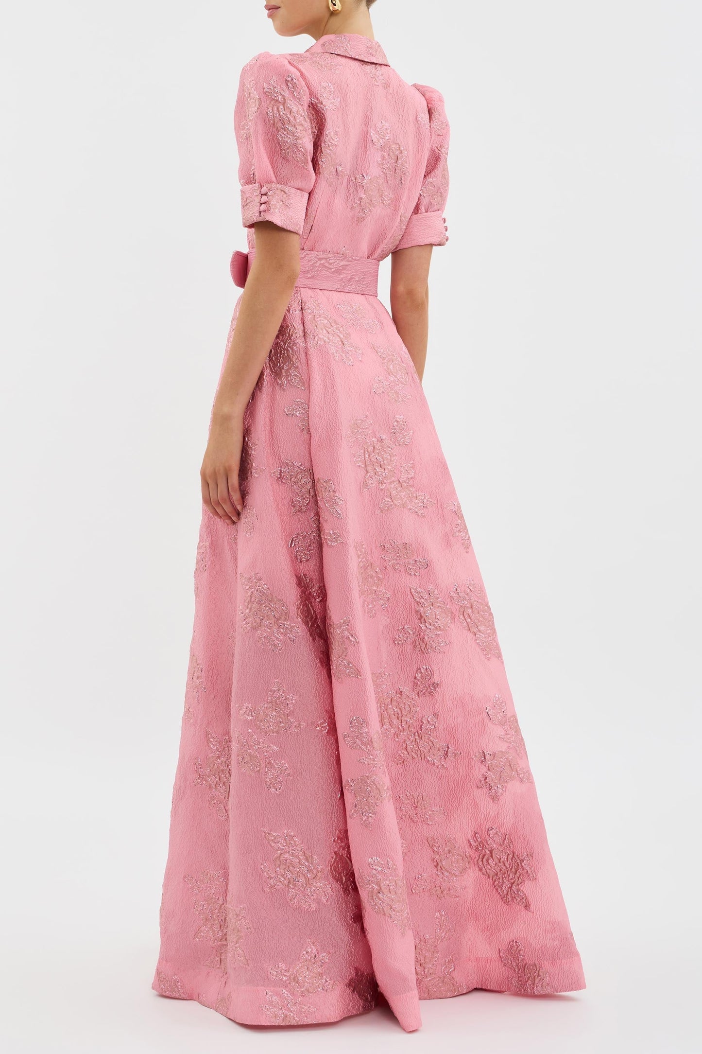 Dress with Short Puff Sleeves