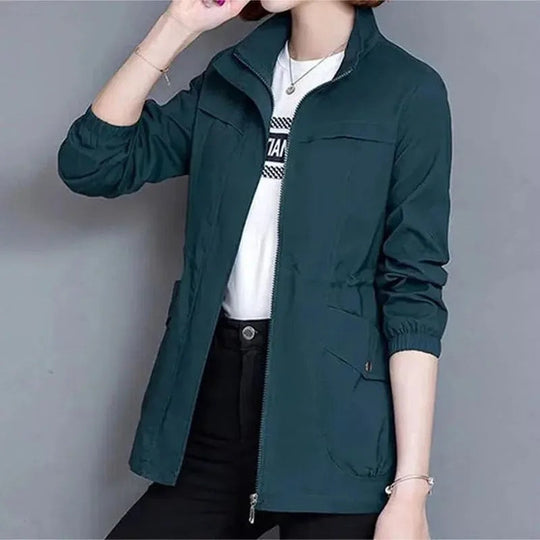 Gabardina impermeable relajada para mujer