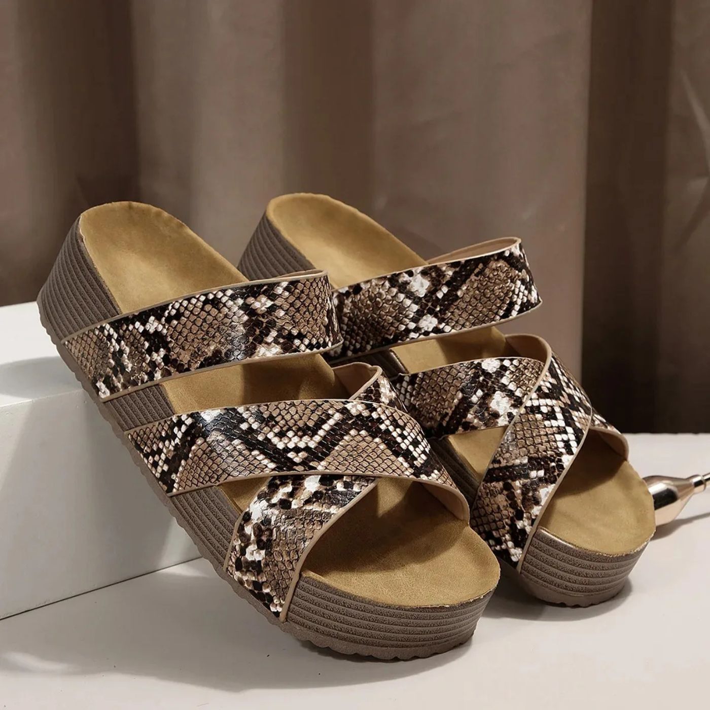 Orthopedic Leather Strap Sandals