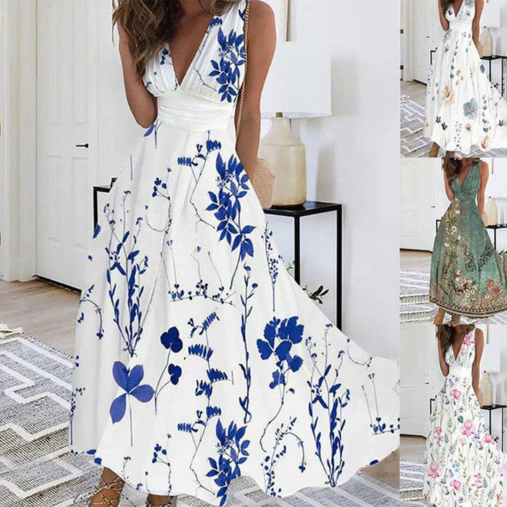 Women’s Sleeveless V-Neck Maxi Dress