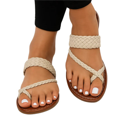 Aria Woven Flat Sandals