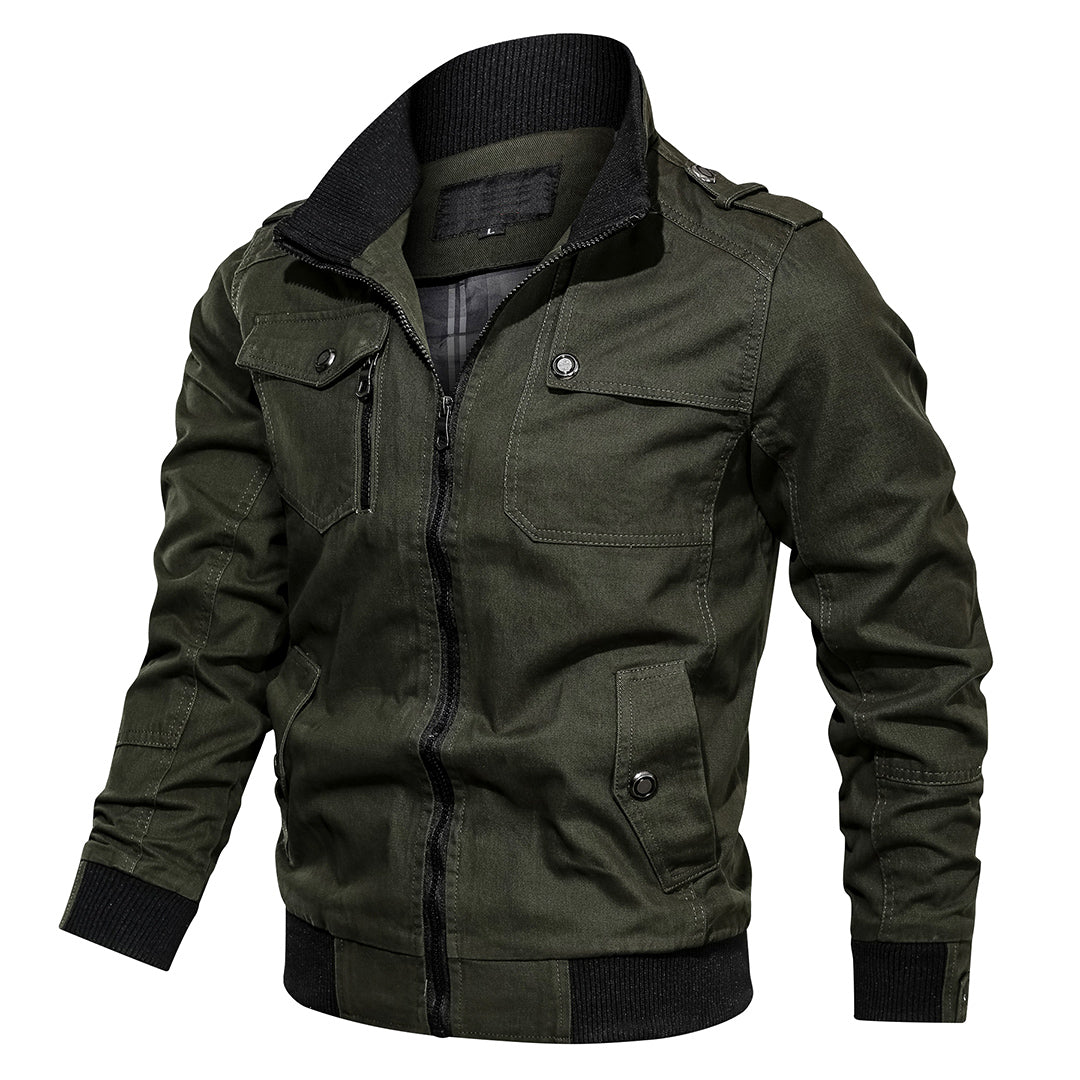 Multi Pocket Bomber Jacket For Men
