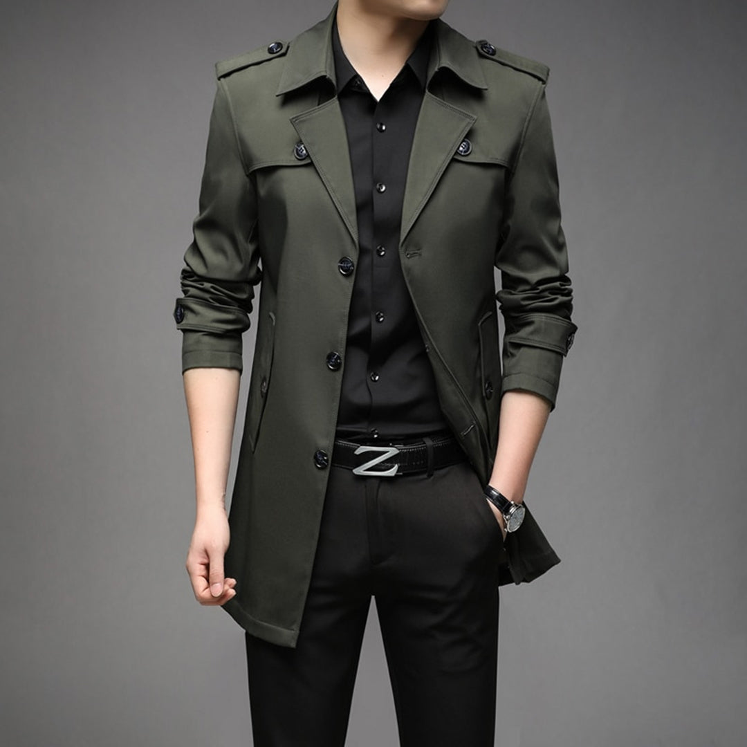 Men’s Single Breasted Lightweight Trench Coat