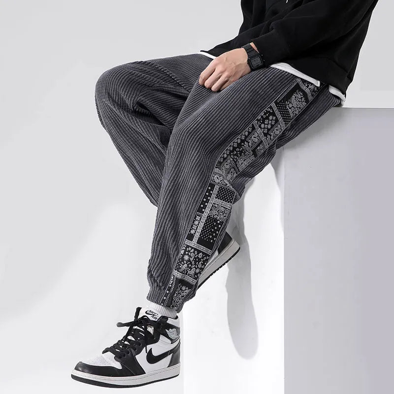 Men’s Casual Jogger Pants with Side Panels
