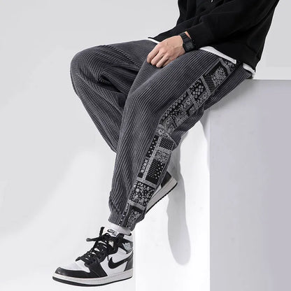 Men’s Casual Jogger Pants with Side Panels