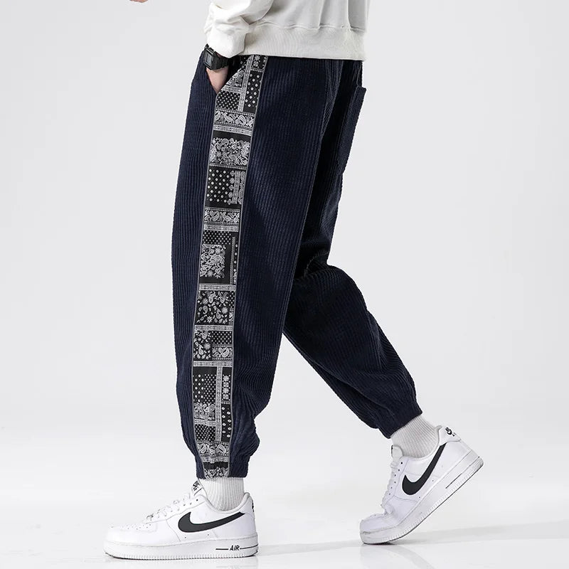 Men’s Casual Jogger Pants with Side Panels
