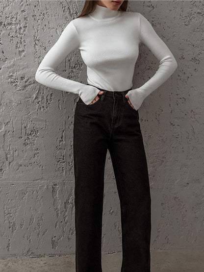 Women’s Spring Comfortable Mock Neck Top