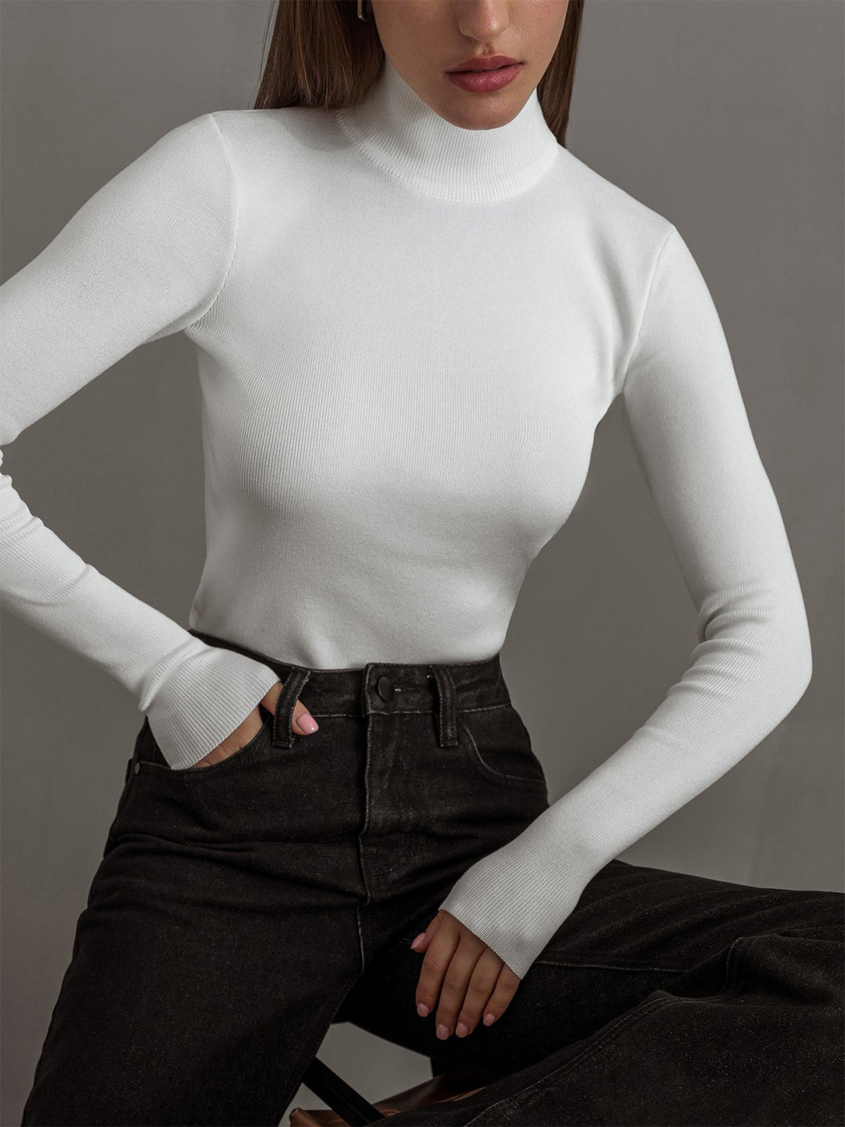 Women’s Spring Comfortable Mock Neck Top