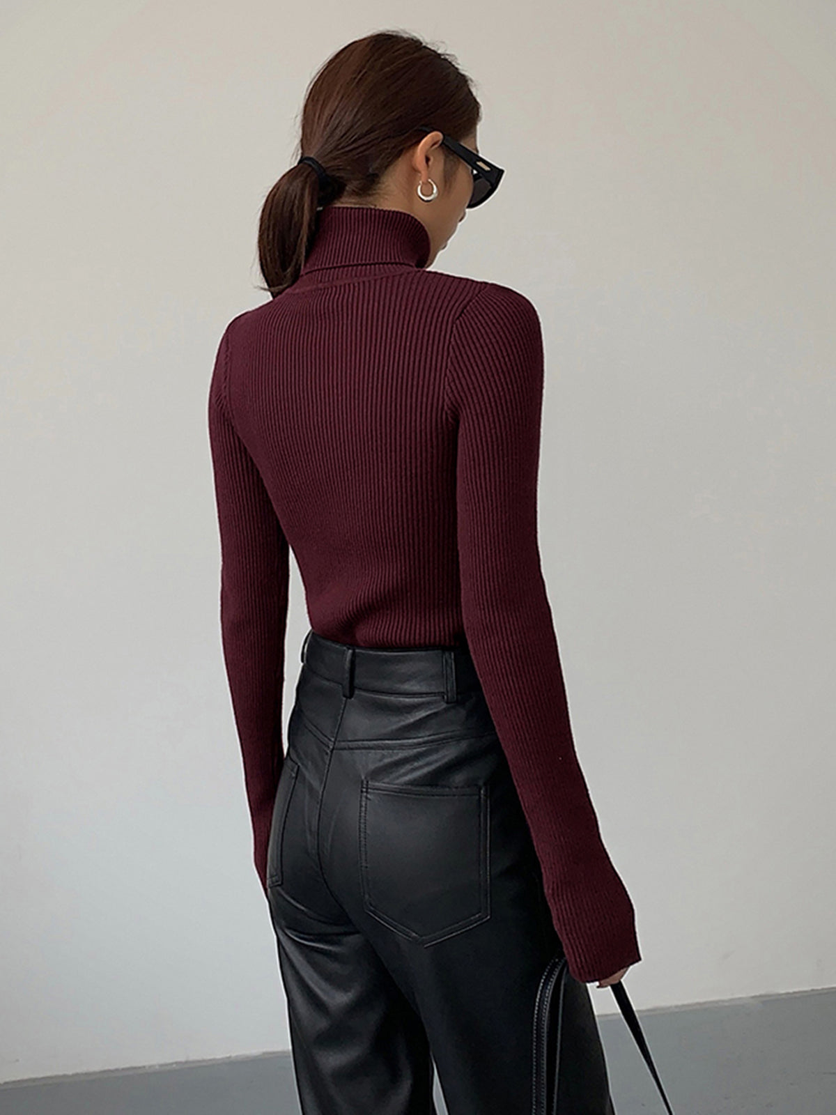 Women’s Spring Stylish Ribbed Turtleneck Sweater