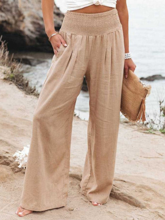 PANTALÓN ANCHO DE LINO