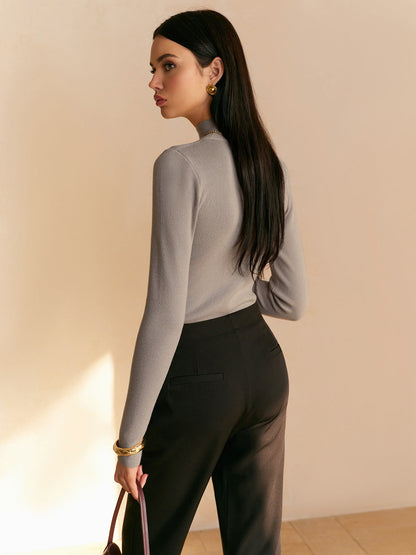 Women’s Spring Comfortable Mock Neck Top