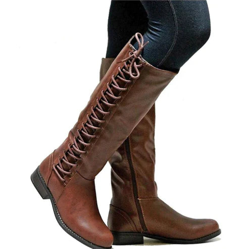 Women’s Knee High Boots With Lace Up