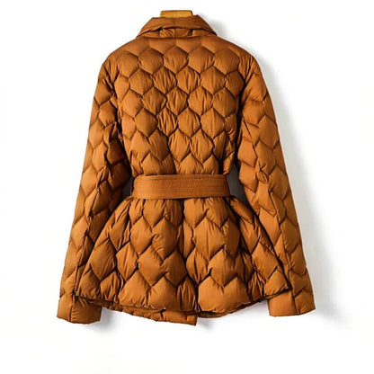 Women’s Quilted Belted Winter Puffer Coat