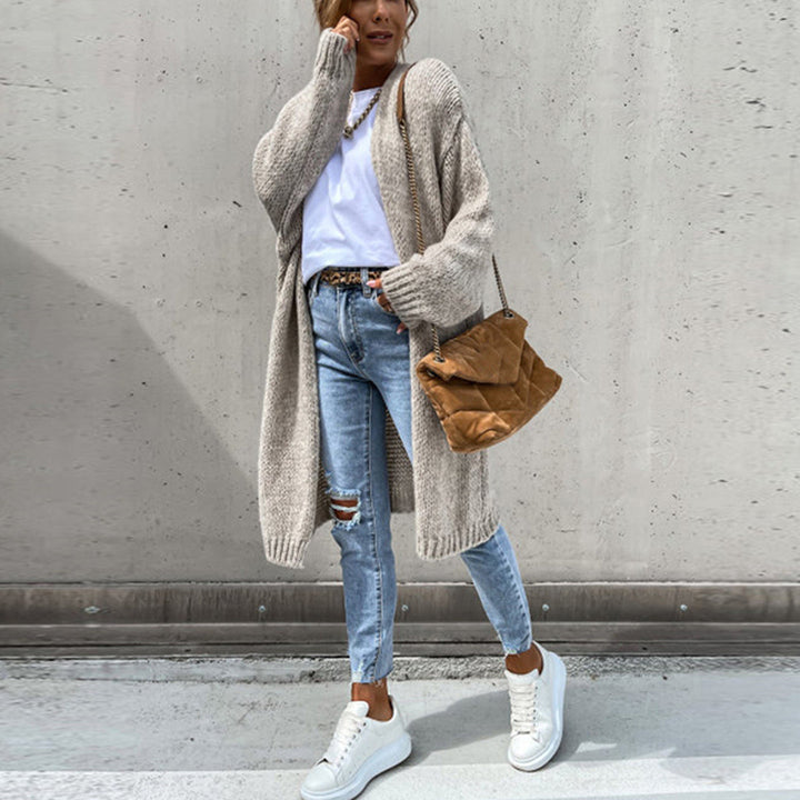 Women’s Relaxed Fit Long Open Front Cardigan