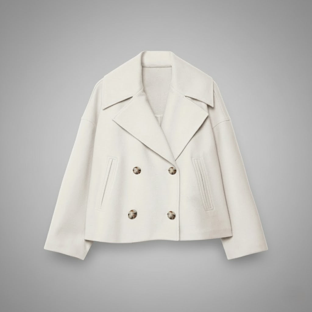 Classic Double Button Short Jacket for Women